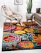 Unique Loom Lyon Collection Area Rug Kennedy 4 x 6 Rectangle Black Green