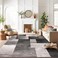 Rugshop Gray Large Modern Distressed Boxes Area Rug Soft StainResistant Pile for Living Room Office and Dining Room 8 x 10