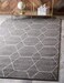 Unique Loom Trellis Frieze Collection Area Rug Geometric 5 1 x 8 Dark Gray Ivory