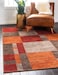 Unique Loom Autumn Collection Area Rug Providence 9 x 12 2 Rectangle Multi Beige