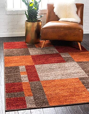 Unique Loom Autumn Collection Area Rug Providence 9 x 12 2 Rectangle Multi Beige