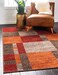 Unique Loom Autumn Collection Area Rug Providence 9 x 12 2 Rectangle Multi Beige