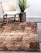 Unique Loom Autumn Collection Modern Contemporary Casual Abstract Area Rug Brown Beige Solid 8 x 10 ft Rectangular