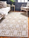 Unique Loom Marilyn Monroe Glam Collection Area Rug Deco 5x 8 Rectangle White Gold Gold