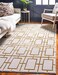 Unique Loom Marilyn Monroe Glam Collection Area Rug Deco 5x 8 Rectangle White Gold Gold