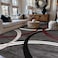 Rugshop Modern Wavy Circles Design NonShedding Area Rug Carpet for Living Room or Dining Room Red 66 x 9