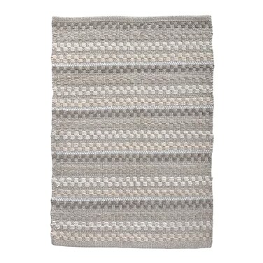THE BEER Cotton Chenille Hand Woven Area Rug 2x3 Feet Linen Combo Reversible Quick Water Absorbent Accent Floor Rugs Ideal for Bathroom Kitchen Bedroom Beige Soft Washable Durable Mat for Home Dcor