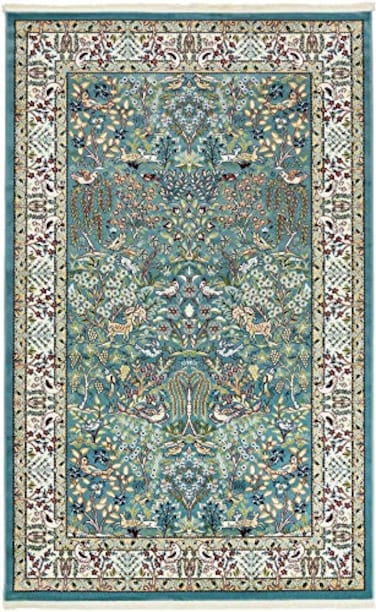 Unique Loom Narenj Collection Area Rug Bristol 5 3 x 8 Rectangle Blue Beige