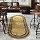 Antep Rugs Alfombras Modern Bordered 2x5 NonSkid NonSlip Low Profile Pile Rubber Backing Kitchen Area Rugs Brown 2 x 5 Oval