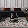 Antep Rugs Alfombras NonSkid NonSlip 5x7 Rubber Backing Modern Floral Low Profile Pile Indoor Area Rugs Blue 5 x 7
