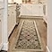 Antep Rugs Alfombras NonSkid NonSlip 2x7 Rubber Backing Floral Geometric Low Profile Pile Indoor Area Runner Rugs Beige Multi 2 x 7