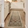 Antep Rugs Alfombras NonSkid NonSlip 2x7 Rubber Backing Floral Geometric Low Profile Pile Indoor Area Runner Rugs Beige Multi 2 x 7
