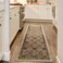 Antep Rugs Alfombras NonSkid NonSlip 2x7 Rubber Backing Floral Geometric Low Profile Pile Indoor Area Runner Rugs Beige Multi 2 x 7