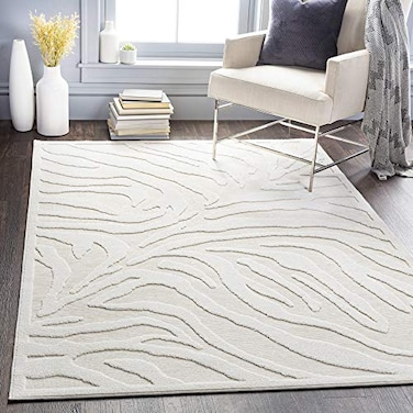 Livabliss Zandy Outdoor Textured Area Rug 53 x 73 Cream