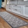 Antep Rugs Alfombras NonSkid NonSlip 2x7 Rubber Backing Floral Geometric Low Profile Pile Indoor Area Runner Rugs Gray Black 2 x 7