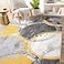 Rugshop Evora Modern Yellow Area Rug Contemporary Circles Design NonShedding Carpet for Living Room or Bedroom 5 x 7