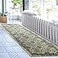 Antep Rugs Alfombras NonSkid NonSlip 2x7 Rubber Backing Floral Geometric Low Profile Pile Indoor Area Runner Rugs Dark Green 2 x 7