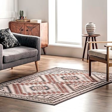 nuLOOM 2 x 3 Machine Washable StainResistant Area Rug with Non Slip Backing Low Profile for Living Room Bedroom and Dining Room Leighton Beige