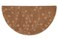 UniFlame Beige Branch Hand Tufted 100 Wool Hearth Rug 44 L x 22 W