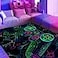 EISKBC Neon Gaming Area Rug 3D Blacklight Game Controller Carpet NonSlip UV Reactive Fluorescent Floor Mat Glow in The Dark Large Play Mat for Kids Game Room Playroom 47x70inch