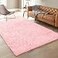Ophanie Area Rugs Color Pale Pink Shape Rectangular Size 6 x 9 with Over 99 Pcs AntiSlip Long Strips Pattern