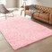 Ophanie Area Rugs Color Pale Pink Shape Rectangular Size 6 x 9 with Over 99 Pcs AntiSlip Long Strips Pattern