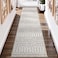 Lahome Moroccan Runners for Hallways 2x8 Beige Washable Runner Rug NonSlip Stain Resistant Kitchen Rug Runner Geometric Print Distressed Soft Untra Thin Floor Carpet for Bedroom Entryway Hana