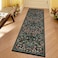 Moynesa Floral Kitchen Runner Rug 2x6 Runners for Hallways 6ft Non Slip Washable Soft Rug Runners Boho Botanical Ultra Thin Stain Resistant Carpet Runner for Bathroom Entryway Black