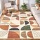 MUJOO 5x7 Area Rugs WashableBoho Rugs for Living Room Bedroom Dining RoomLarge Throw Floor Carpet Non Slip Soft Modern Abstract Bohemian Terracotta