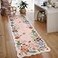 Lahome Floral Kitchen Runner 2X6 Washable Runner Rug NonSlip UltraThin Soft Hallway Rug Stain Resistant Boho Carpet for Bedroom Laundry Bathroom Flore Light Pink