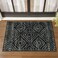 Wonnitar Moroccan Bathroom RugWashable 2x3 Small Bath Mat Boho Tribal Soft Kitchen Sink Mat NonSlip Geometric Entry Way Rug LowPile Indoor Carpet for Bedside Entrance Laundry Black2x3