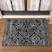 Wonnitar Moroccan Bathroom RugWashable 2x3 Small Bath Mat Boho Tribal Soft Kitchen Sink Mat NonSlip Geometric Entry Way Rug LowPile Indoor Carpet for Bedside Entrance Laundry Black2x3
