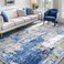 RELEANY Washable Area Rugs 5x7 NonSlip Modern Abstract Soft for Living Room Entryway Bedroom Kitchen Print Pattern Grey Blue GoldGolden