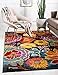 Unique Loom Lyon Collection Area Rug Kennedy 5 1 x 8 Rectangle Black Green