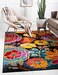 Unique Loom Lyon Collection Area Rug Kennedy 5 1 x 8 Rectangle Black Green