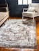 Unique Loom Sofia Collection Area Rug Salle Garnier 4 1 x 6 1 Rectangle Light Brown Brown