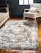 Unique Loom Sofia Collection Area Rug Salle Garnier 4 1 x 6 1 Rectangle Light Brown Brown