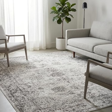 Unique Loom Sofia Collection Area Rug Casino 4 1 x 6 1 Rectangle Gray Beige