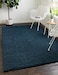 Unique Loom Solid Shag Collection Area Rug 5 1 x 8 Rectangle Sapphire Blue Navy Blue