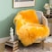 MIULEE Luxury Super Soft Fluffy Area Rug Faux Fur Rectangle Rug Decorative Plush Shaggy Carpet for Bedside Sofa Floor Nursery Fall Decor 2 x 3 Feet Orange Yellow