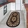 Antep Rugs Alfombras Oriental Traditional 2x5 NonSkid NonSlip Low Profile Pile Rubber Backing Kitchen Area Rugs Black 2 x 5 Oval