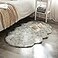 MIULEE Luxury Super Soft Fluffy Area Rug Faux Fur Sheepskin Rug Decorative Plush Shaggy Carpet for Bedside Sofa Floor 3 x 5 Feet Gradient Grey