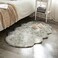 MIULEE Luxury Super Soft Fluffy Area Rug Faux Fur Sheepskin Rug Decorative Plush Shaggy Carpet for Bedside Sofa Floor 3 x 5 Feet Gradient Grey