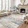 Art&amp;Tuft ArtTuft Washable Rugs 5x7 AntiSlip Backing 5x7 Area Rugs for Living Room Foldable Abstract Washable Area Rug5x7 Blue