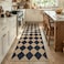 Lahome Colette Checkered Easy Jute Runner Rug 2x8 Hallway Kitchen Runner Rug Non Slip Washable Outdoor Carpet for Entryway Indoor Checkerboard Black Indoor Outdoor Carpet for Hallway 8ft Entry