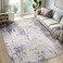 RELEANY Washable Area Rugs 5x7 NonSlip Modern Abstract Soft for Living Room Entryway Bedroom Kitchen Print Pattern Purple Grey Cream Yellow