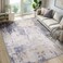 RELEANY Washable Area Rugs 5x7 NonSlip Modern Abstract Soft for Living Room Entryway Bedroom Kitchen Print Pattern Purple Grey Cream Yellow