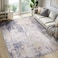 RELEANY Washable Area Rugs 5x7 NonSlip Modern Abstract Soft for Living Room Entryway Bedroom Kitchen Print Pattern Purple Grey Cream Yellow