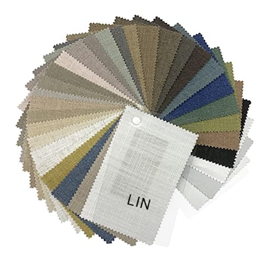 Frelement Linen Curtain Fabric Sample Booklet Fabric Color Swatches 31 Colors 1 Piece