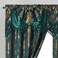 GOHD GOLDEN GOHD Luxe Love Jacquard Window Curtain Panel Drape with Attached Fancy Valance 2pcs Set Hunter Green 54 Wide x 84 Drop with 18 Valance x 2pcs
